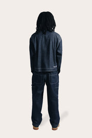 Denim Jacket Crossover Flap