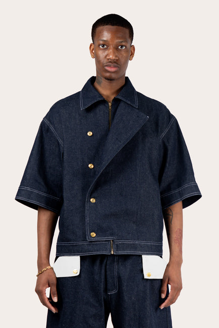 Jacket Crossover Flap Short Sleeve
