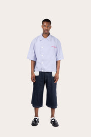Shirt Crossover Flap Bleu
