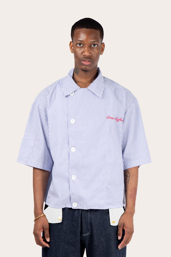 Shirt Crossover Flap Bleu
