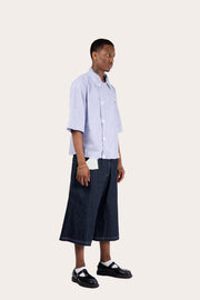 Shirt Crossover Flap Bleu