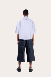 Shirt Crossover Flap Bleu