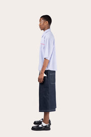Shirt Crossover Flap Bleu