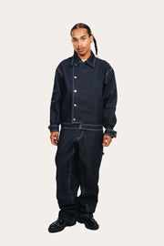 Denim Jacket Crossover Flap
